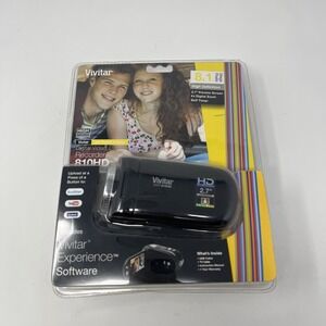 NOS Vivitar DVR 810HD High Definition Compact‎ Camcorder Black HD Factory Sealed